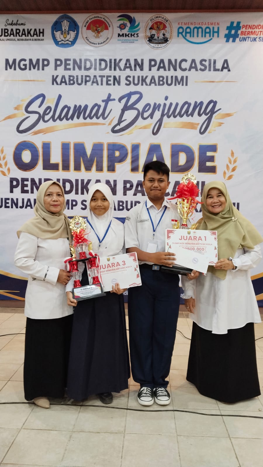 Juara 1 dan 3 Olimpiade Pkn Tk Kabupaten Sukabumi